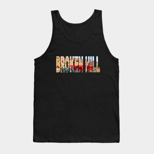 BROKEN HILL - NSW Australia Desert Pea Flowers Tank Top by TouristMerch